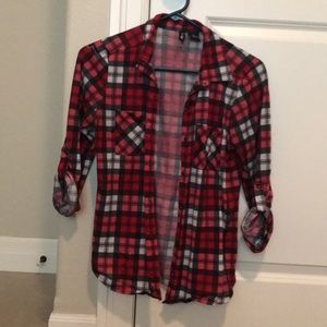 Red 3/4 Plaid Shirt
